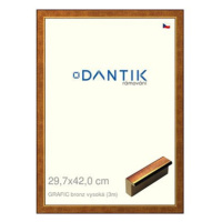 DANTIK rámeček 29,7 × 42, GRAFIC bronz vysoký plexi čiré