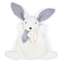 Plyšový zajíček Bunny Happy Glossy Doudou et Compagnie bílý 17 cm v dárkovém balení od 0 měsíců