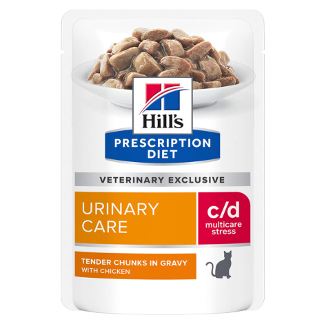 Hill's Prescription Diet c/d Multicare Stress Urinary Care kuřecí - Výhodné balení 24 x 85 g Hills