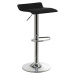 Černé barové židle s nastavitelnou výškou z imitace kůže v sadě 2 ks (výška sedáku 63 cm) – Casa