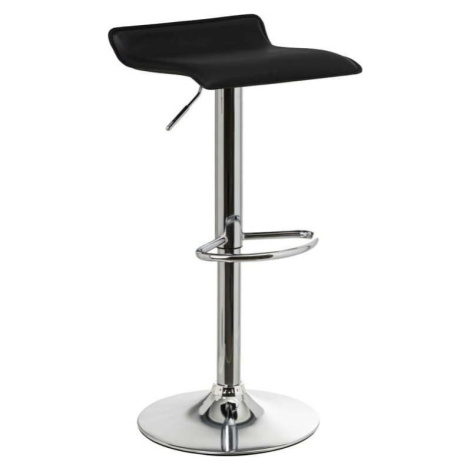 Černé barové židle s nastavitelnou výškou z imitace kůže v sadě 2 ks (výška sedáku 63 cm) – Casa Casa Selección