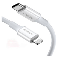 Kabel USB-C na Lightning UGREEN US171, 3A, 0,25 m (bílý)