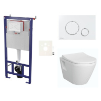 Cenově zvýhodněný závěsný WC set SAT do lehkých stěn / předstěnová montáž+ WC VitrA Integra SIKO