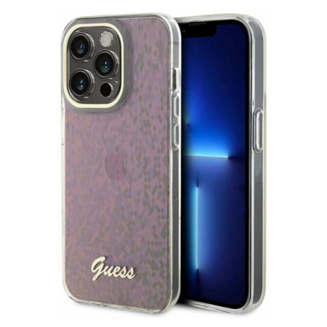 Kryt Guess GUHCP15LHDECMP iPhone 15 Pro 6.1" pink hardcase IML Faceted Mirror Disco Iridescent (