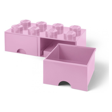 Lego® úložný box 250x502x181 se šuplíky světle růžový