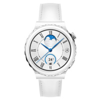 Chytré hodinky Huawei Watch GT3 Pro Ceramic / 43 mm / 4G / GPS / Bluetooth / bílá/stříbrná Varia