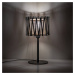 TK Lighting Stolní lampa Harmony, černá, přírodní juta, výška 37 cm