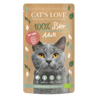 Cat's Love Bio 24 x 100 g – výhodné balení - hovězí