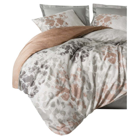 Šedobéžové povlečení na dvoulůžko/prodloužené z bavlněného saténu 240x220 cm Blatt – Mijolnir