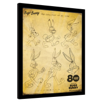 Obraz na zeď - Looney Tunes - Bugs Bunny The Evolution Of An Icon, 34.3x44.5 cm