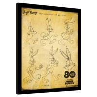 Obraz na zeď - Looney Tunes - Bugs Bunny The Evolution Of An Icon, 34.3 × 44.5 cm