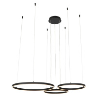 Závěsné svítidlo černé vč. LED 3-stupňové stmívatelné 3-světlo - Anello