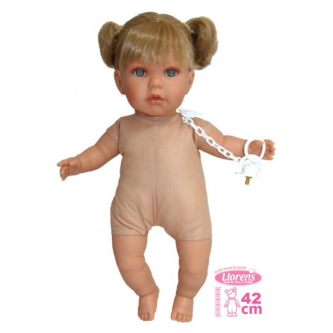 Llorens 424j julia - realistická panenka se zvuky a měkkým látkovým tělem - 42 cm
