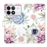 iSaprio Flip pouzdro Succulents Pattern pro Poco F6 Pro