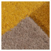 Flair Rugs koberce Běhoun Abstract Collage Ochre/Natural - 60x230 cm