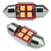 Auto LED žárovka C5W 4 SMD 3535 CAN BUS oranžová 31 mm