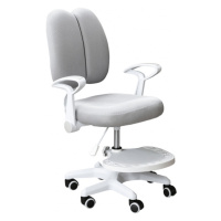 Rostoucí židle s podnoží a šlemi anais - šedá/bílá