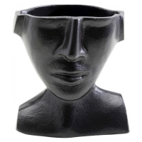 KARE Design Hliníková váza Rostro - černá, 17cm