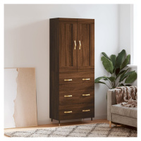 vidaXL Skříň highboard hnědý dub 69,5 x 34 x 180 cm kompozitní dřevo