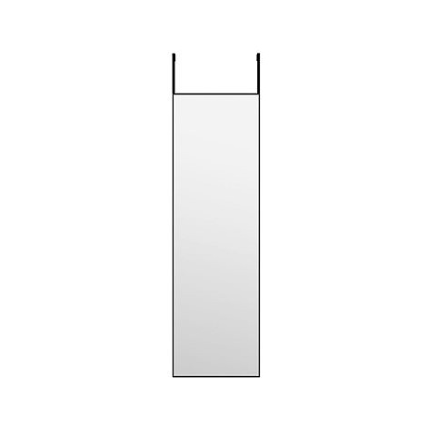 Shumee Na dveře černé 30 × 100 cm sklo a hliník