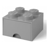 LEGO® úložný box 4 - se zásuvkou šedá 250 x 250 x 180 mm