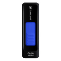 TRANSCEND Flash Disk 64GB JetFlash®760, USB 3.0 (R:80/W:25 MB/s) černá/tmavě modrá