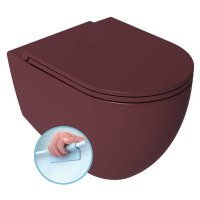 INFINITY závěsná WC mísa, Rimless, 36,5x53cm, maroon red 10NF02001-2R