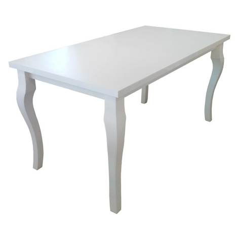 Stůl 150x80+40 bílý mat BAUMAX