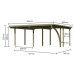 Dvojitý carport KARIBU ECO 1A 62037 LG3141