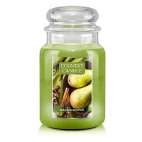 Country Candle Svíčka ve skleněné dóze, Hruška a nové koření, 680 g