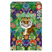 Puzzle Bengal Tiger Educa 500 dílků a Fix lepidlo