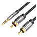 Kabel 2xRCA cable (Cinch) jack to 3.5mm Vention BCFBD 0.5m (black)
