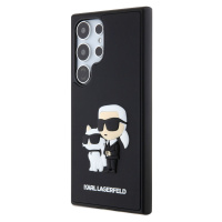 Hard obal na Samsung Galaxy S24 ULTRA Karl Lagerfeld Black 3D Rubber Karl and Choupette