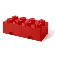 LEGO® úložný box 8 - se zásuvkami červená 250 x 500 x 180 mm