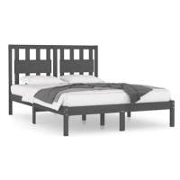 Rám postele šedý masivní borovice 180 × 200 cm Super King, 3103950