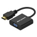 AlzaPower HDMI (M) to VGA (F) with 3.5mm Jack černý