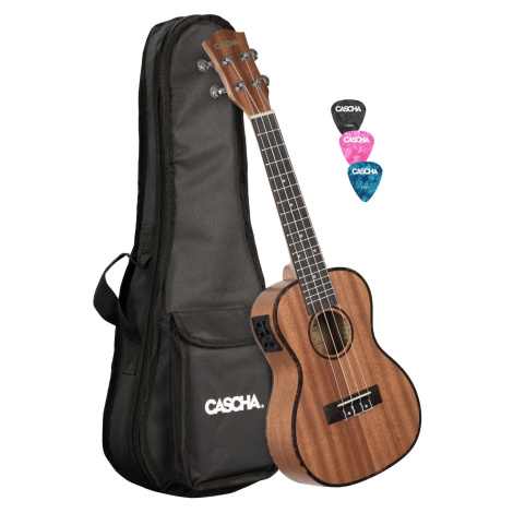 Cascha HH2035E Natural Koncertní ukulele