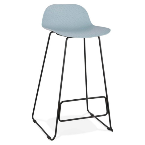 Modrá barová židle s černými nohami Kokoon Slade, výška sedu 76 cm KoKoon Design