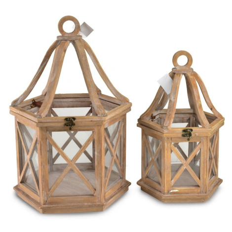 Mondex Sada 2 ks luceren LOKKE Hexagon XL+L hnědá