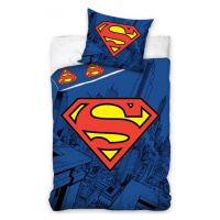 TipTrade Bavlněné povlečení se svítícím efektem 140x200 + 70x90 cm - Superman