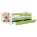 Kocot kids Dětská postel Babydreams medvídek s motýlky zelená, varianta