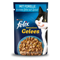 FELIX Sensations želé pstruh a špenát 26 × 85 g