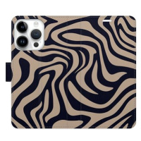 iSaprio Flip pouzdro Zebra Black 02 pro iPhone 15 Pro