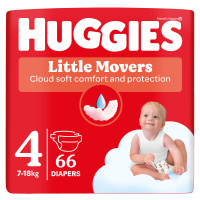 HUGGIES® Little Movers plenky 4 (7-18 kg) 66 ks