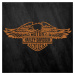 Dřevěný obraz - Logo Harley Davidson