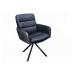 LuxD Designová otočná židle Maddison antracit kůže