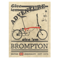 Ilustrace Brompton Bicycle Vintage, Wyatt 9, 30 × 40 cm