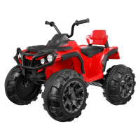 mamido  Dětská elektrická čtyřkolka ATV s ovladačem, EVA kola červená