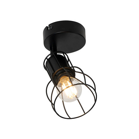 Moderní nástěnná lampa z černé oceli nastavitelná - Botu QAZQA