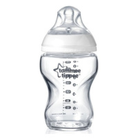Tommee Tippee kojenecká láhev C2N skleněná bílá 250ml